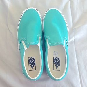 Teal slip on vans